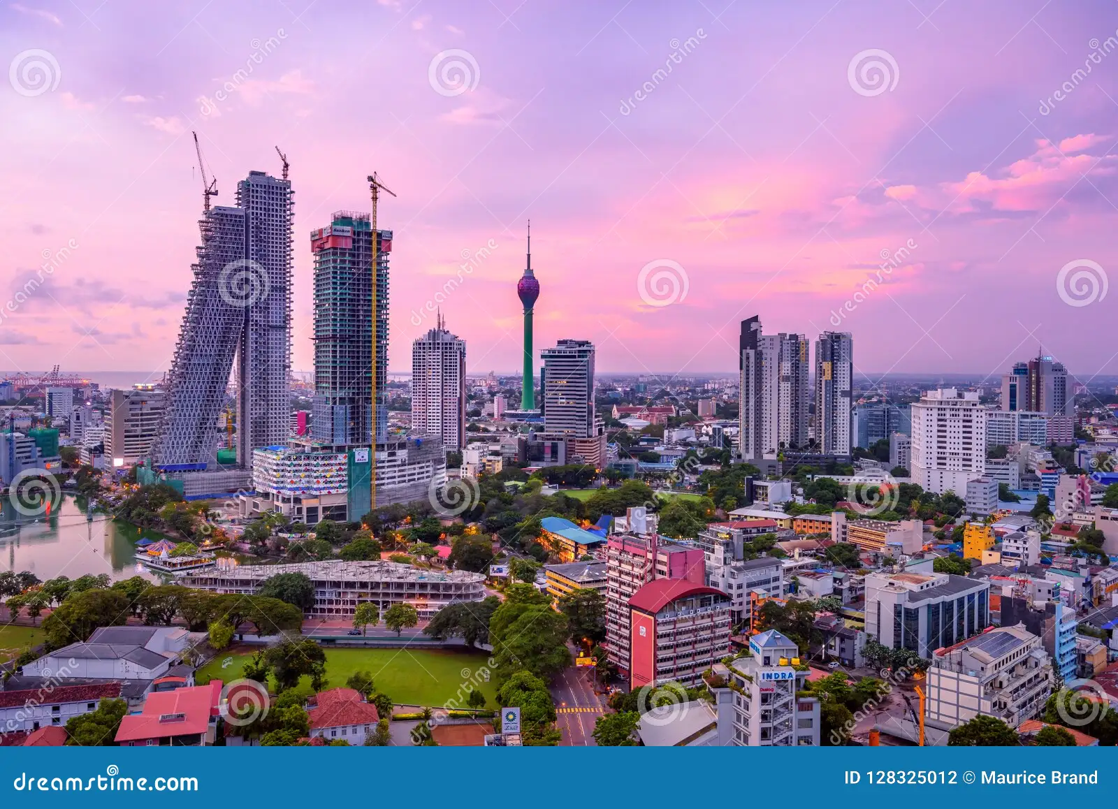 Colombo Sri Lanka skyline at sunset, city travel package